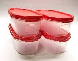 Tupperware Modular Mates Ovale Aufbewahrungsbox aus Kunststoff, 500 ml (Farbe kann variieren)