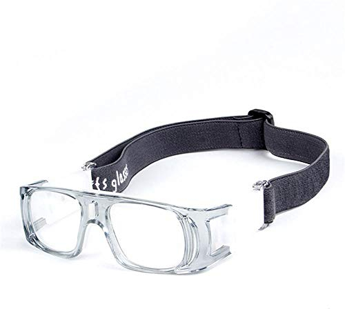 Aeromdale Gafas de protección de Seguridad de Sports Gafas de Baloncesto con Correa Ajustable para Baloncesto Fútbol Voleibol Hockey Fútbol Protector de Gafas para niños - Gris - # 9