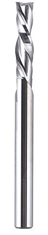 SpeTool Router Bits 1/4 Shank Spiral Router Bit Down Cut 1 Inch Cutting Length CNC Router Bits 3 Inch Total Length Extra Long HRC55 Solid Carbide End Mill for Wood Carving Wood Cutter