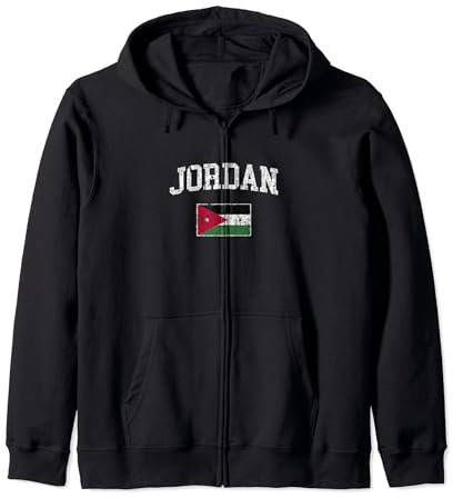 Vintage Drapeau Jordan Rétro Jordanien Sweat à Capuche