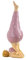 Wohnideen Kupke Figur Yoga Dame Line in violettem Outfit im Schulterstand, 18cm