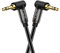J&D AUX Kabel 4,5m, 90 Grad Rechteck Winkel 1/8 AUX Kabel Kupfer Shell 3.5mm Stereo Audio Auxiliary Kordel für Telefon Tablet MP3 Player und alle anderen Geräte