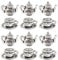 Honbay 40PCS Metal Teapot Tea Cup Charms Pendant Antique Silver Plated Coffee Mug Jewelry Findings for DIY Necklace Earring Bracelet Keychain Craft Making, Metal, No Gemstone
