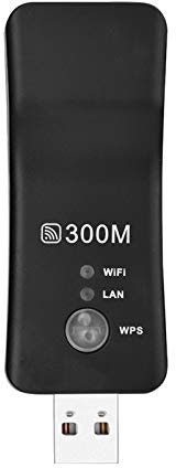 Mini WiFi Range Extender, Mini 300M USB Wireless Repeater, Wireless LAN Signal Amplifier Adattatore per Scheda di Rete WiFi AP per Smart TV, Laptop, Telefono Cellulare, Tablet