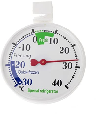 Yililay Refrigerator Thermometers Large Dial Freezer Thermometer for Freezer Refrigerator Cooler, Hooks or Stands Alone Thermometers