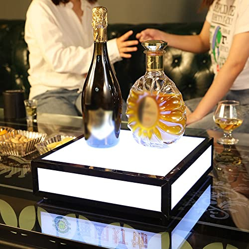 LED Bottle Display Stand LED Lighted Liquor Bottle Display Shelves,Home Bar Illuminated Bar Bottle Shelf