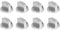 Evarbuild Cooker Knobs,Oven Knob(8Pcs),6mm Universal Silver Stove Control Knobs Adaptors Oven Switch