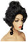 Wnota Perücke Damen 18. Jahrhundert Kolonial Perücke viktorianischen Marie Queen Cosplay lockiges Haar Damenperücke (Blue : Black, Size : As Shown)