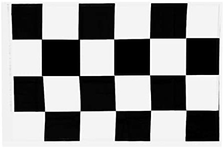 misppro Drapeau de course à carreaux noirs et blancs pour sport automobile