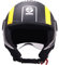 Sparco Riders Sp601 Motorradhelm, Scooter ECE 22.06 Homologiert, Demi-Jet Helm mit Anti-Kratz-Visier und Micrometric Auslösung, SCHWARZ/GELB (MATT), XL