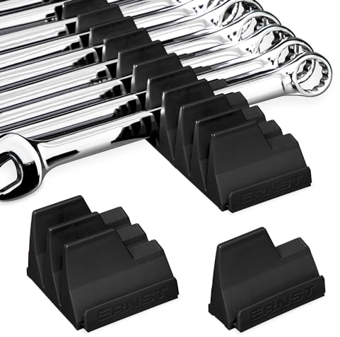 Ernst Manufacturing 5411M Magnetic Wrench Pro - Modular Wrench Storage for 40 Wrenches - Black