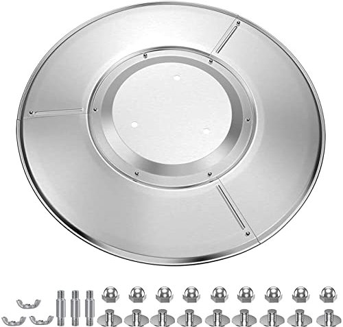Tebinzi Panneau réflecteur pour terrasse - Accessoire rechange en aluminium durable - Pare-brise au propane pour l'extérieur