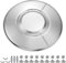 Tebinzi Panneau réflecteur pour terrasse - Accessoire rechange en aluminium durable - Pare-brise au propane pour l'extérieur