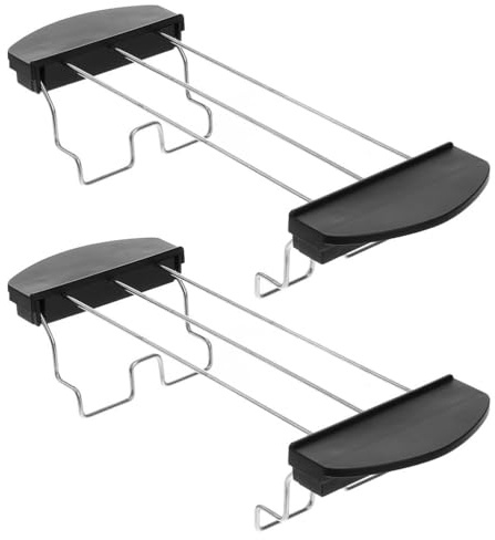 IWOWHERO Toast Rack Aus Edelstahl Toast-Erwärmungsregal Als Toaster Aufsatz Für Brot Und Sandwiches Ersatz Für Toastmaschinen 2 Stück 10.24 X 3.62 X 0.79 Zoll