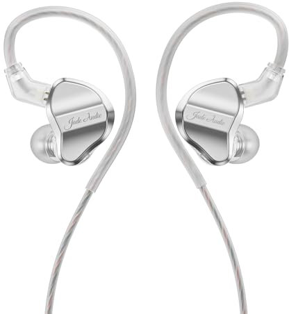 FiiO JD1 High Performance Dynamic Driver HiFi Bass Stereo in Ear Monitor Headphones Sport Gaming Earbuds with Mic (Silver) (Silver)