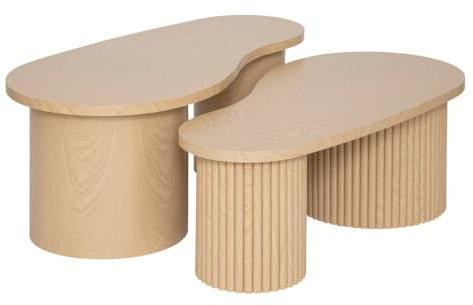 Atmosphera - Lot de 2 Tables Basses soleya l95 99,5cm Beige