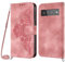 Netany Coque pour Google Pixel 6 Pro avec Cordon, Etui pour Google 6 Pro avec Cordon Collier, Cuir Flip Portefeuille, Housse Case Etui avec [Bandoulière Réglable] Lanyard Case Cover (Rose)
