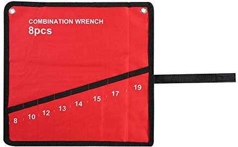 Werkzeugtasche, Rot, Aufrollbare Werkzeugtasche, Werkzeug-Organizer, Mehrere Taschen, Werkzeug-Rolltasche, Werkzeugtasche, Organizer, Schraubenschlüssel-Organizer, Kleine Werkzeugtasche Für (8口)