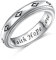 Spinner Fidget Ring S925 Sterling Silber Schwarz Glaube Kreuz Angst Sorgen Band Fidget Stress Lindert Langeweile ADHS Autismus Jesus Ringe für Frauen Männer(54.4)