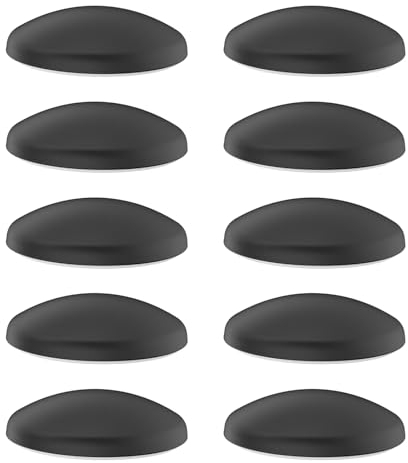 Landrain 10 Stück Türstopper 40x8 mm Elastische Türstopper Wand Selbstklebend Schwarz