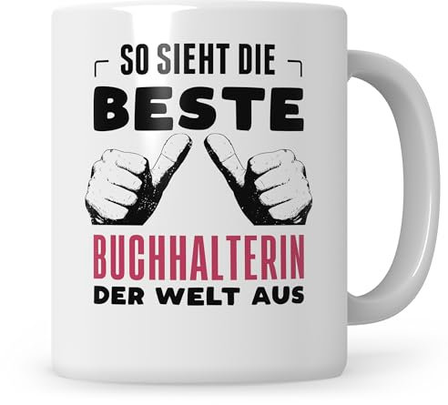 Sweetify Beste Buchhalterin Tasse lustig Rechnungswesen Geschenk Witz Bilanz Buchhaltung