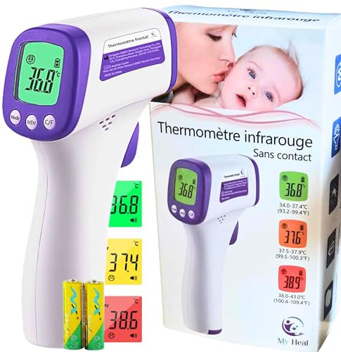 Professionelles Stirnthermometer, berührungslos, Erwachsene, Kinder und Oberfläche | medizinisches Infrarot-Thermometer | Fieberthermometer | Baby-Thermometer | Kinderthermometer | Baby-Thermometer |