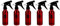 Spray Bottle Aluminium Hairdressing Trigger Spray Water Bottle - 200ml, Salon Barber Spray, Water Hair Spray Bottle, Empty Spray Bottle Convenient Sprayer Bottle (Red, Pack of 5)