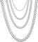 Zinvefa Halskette Herren Silberkette, 3/5/7/9mm Edelstahl Panzerkette Kette für Herren Damen Länge 50/55/60cm