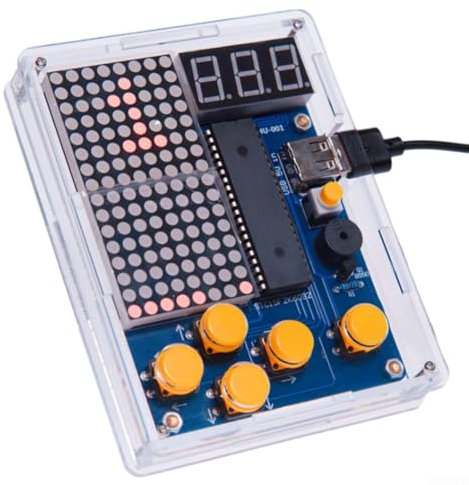 Sblocca la tua creatività, kit elettronico fai da te retrò, console di gioco a chip singolo, design nostalgico pixel art (C)