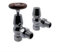 Team Controls Traditional Polished Chrome Angled Manual Radiator Valve with lockshield Pack 15mmx1/2''
