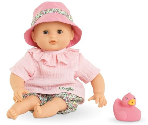 Corolle - Mon Premier Poupon, Bébé Bain Coralie, avec Jouet de Bain Canard, 30cm, dès 18 Mois, 9000100870