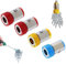 Generic 4Pcs 1/4 inch Hex Screwdriver Bit Magnetic Ring, Gold Blue Red