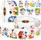 Runde Tier Aufkleber, 1000pcs Kuh Aufkleber, Tier Aufkleber, Bauernhof Aufkleber Kinder, Sticker Bauernhoftiere, Tier Belohnungsaufkleber, Animal Sticker Kinder