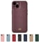 Tirita Personalised Leather Phone Case for iPhone 11 Pro Max – Leather Burgundy Case or Cover With Custom Initials – Cute Personalised Gift for Men or Women [09. Burgundy Gold Embossed Initials]