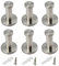 REYINCHHN Lot de 6 crochets porte-serviettes en acier inoxydable 304 – Porte-manteau mural très résistant 5,1 cm antirouille pour salle de bain, salle de sport, camping-car, commercial