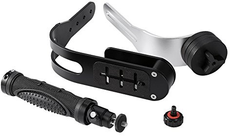 Saluaqui Professioneller Handheld -Video -Stabilisator für Camcorders und Digitalkameras Leichtes Aluminiumlegierung SLR Steadycam mit Nicht Rutscher Gummi Montage und Schaumstoffgriff für Klare,