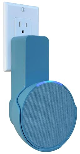 Sintron Outlet Wall Mount Holder for Echᴏ Pop, Smart Speaker Stand Hanger, Space-Saving, No Screws Needed, Built-in Cable Management, Decorative Design, Compatible with Google Nest (Midnight Teal)