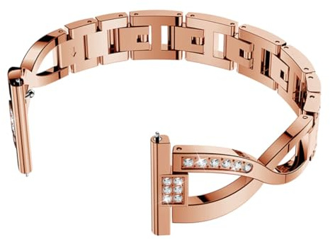 GALPADA Cinturino per Smartwatch a Forma di X Strass in Lega di Zinco | 1 Pezzo, Stile Semplice ed Elegante, Facile da Installare e Smontare, Uso Commuting e Sportivo