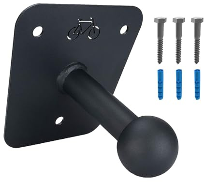 Fahrrad-Wandhalterung, 15 cm, Karbonstahl, vertikal, robust, für Fahrräder, für Garage, Abstellraum, rostfrei, für den Innen- und Außenbereich