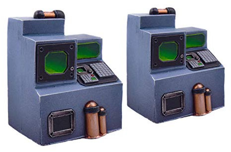 War World Gaming Industry of War – 2 Terminales de Ordenador - 28mm, Wargaming, Wargames, Miniaturas, Escenografía Miniatura, Modelismo, Sci-Fi, Maquetas, Dioramas, Envío con Seguimiento