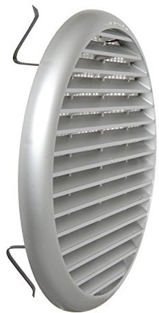 La Ventilazione TUR200CR Griglia di Ventilazione in Plastica con Molle, Argento, diametro 235 mm