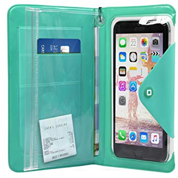 SBS Custodia Impermeabile a Libro per Smartphone Fino a 5 Pollici, con vani Porta Oggetti e Laccio da Collo