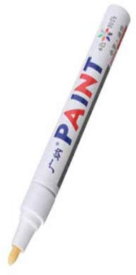 Alamor 12St Farbe Farbig Reifen Permanent Malen Pen Reifen Metall Outdoors Markierer Trendy - Weiß