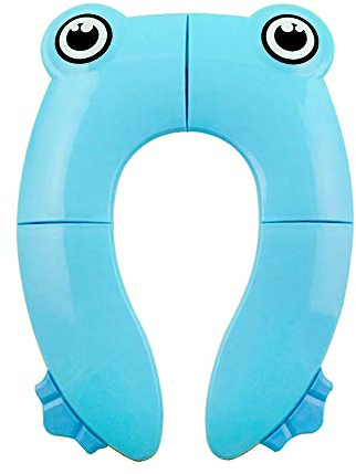Toilettensitz für Kleinkinder, tragbar, Polypropylen-Material, verhindert Keime, faltbar, Blau, 1 Stück