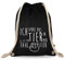 Turnbeutelliebe® Turnbeutel mit Spruch - Ich spüre das Tier in Mir, es ist EIN Faultier - Baumwolle schwarz - Sportbeutel - Rucksack - 37 x 46 cm