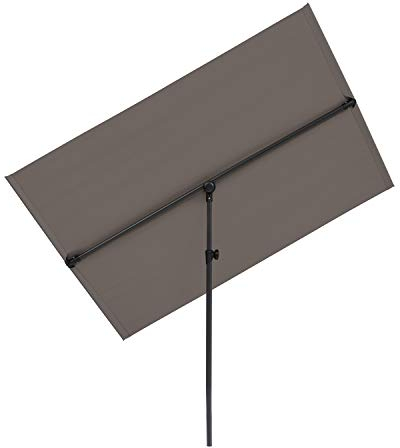 blumfeldt Flex-Shade L Sonnenschirm Sonnenschutz,Fläche: 130 x 180 cm,Material: Polyester,UV-Schutzfaktor 50,Aluminium-Standbein,wasserabweisend,dunkelgrau