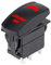 Interrupteur à bascule, 12V 24V 5 broches LED barre lumineuse bascule étanche ON-OFF interrupteur à bascule SPST pour camion de bateau de voiture(rouge)