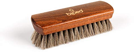 Polierbürste für Schuhe - Glanzbürste mit Rosshaar - Holz Schuhbürste Classic Edition z2468(helles Rosshaar)