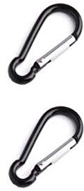 Rohans Carabiner Carabina Clip Snap Hook Clip Small Keyring Camping Sports Karabiner (Black)