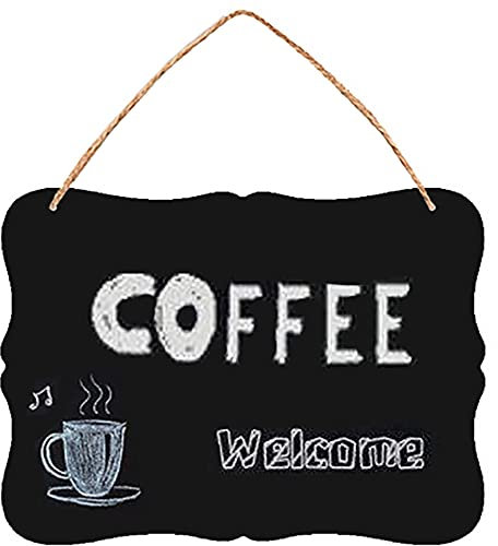 Holz-Kreidetafel, doppelseitig, löschbar, Schilder, Nachrichten, Memo-Display, 25,4 x 20,3 cm, mit Jute-Schnur zum Aufhängen, Wanddekoration